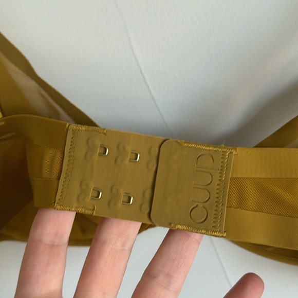 CUUP The Plunge Bra Yellow Underwire Mesh Sheer 36c - Picture 6 of 7